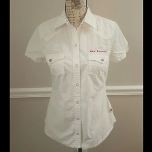 Dickies New Belgium Brewing Company White Top Sz S